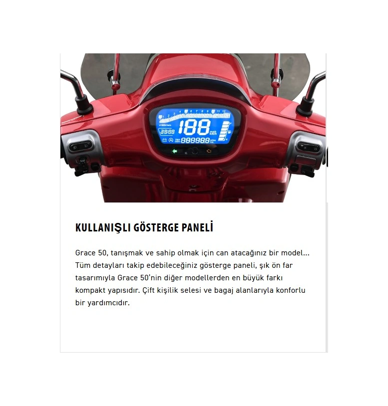 Kuba Grace 50 Motosiklet Beyaz