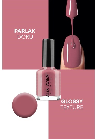 Alix Avien Nude Pembe Oje 84 Yüksek Pigmentli Uzun Süreli Kalıcılık Hızlı Kuruma Nail Lacquer 84
