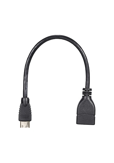 Maiyame Projeksiyon Mini Hd'den Hd'ye Kablo Mini Hd Erkekten Hd Dişi Adaptör Kablosu Hd 1080p Çözünürlük K Siyah