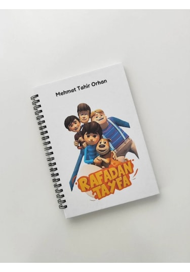 Rafadan Tayfa Temalı Spiralli Defter Beyaz