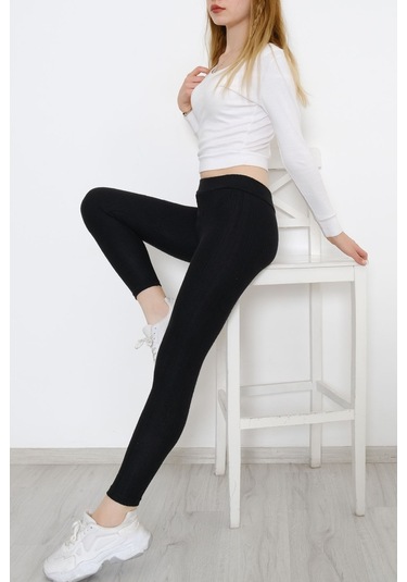 Mokashopin - Örme Kaşe Tayt Siyah - 10158.1567. 001