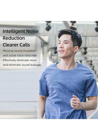 Leezsing S11 Bluetooth 5.3 Kulaklık - Şeffaf Gövde, Hi-fi Ses, Suya Dayanıklı, Uzun Pil Ömrü, Akıllı Gürültü Engelleme, Parmak İzi Kontrolü - Turuncu