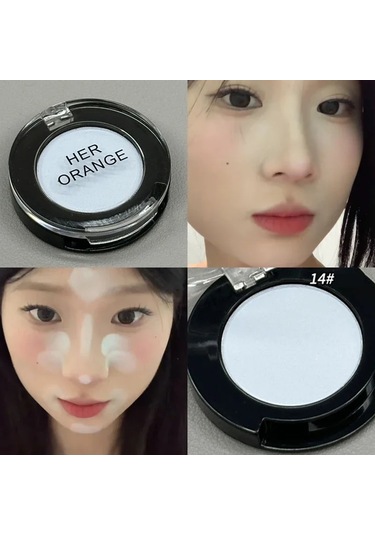 Tek Renkli Mat Beyaz Göz Farı Astar Makyaj Kalıcı Pürüzsüz Giymek Kolay Doğa 14 01