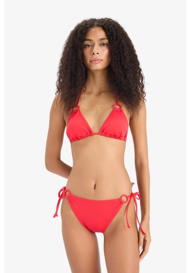 Defacto Regular Fit Üçgen Bikini Üstü-fall İn Love E0137ax25smrd197 Kırmızı