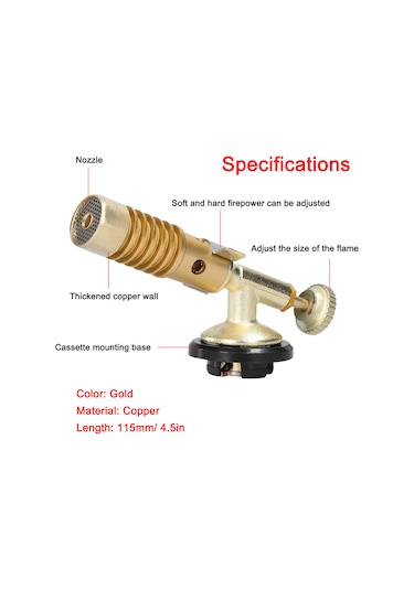 Symbee Bakır El Tipi Portatif Pürmüz - Lehimleme, Yemek Pişirme Ve Daha Fazlası İçin