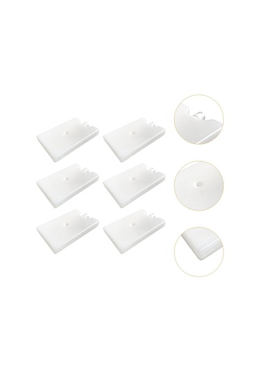 Suntek 6 Adet Buz Soğutma Blokları Seyahat 14,5cmx9,5cmx2cm Beyaz