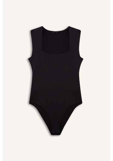 Defacto Kare Yaka Bodysuit E9045ax26smbk81 Siyah-bk81