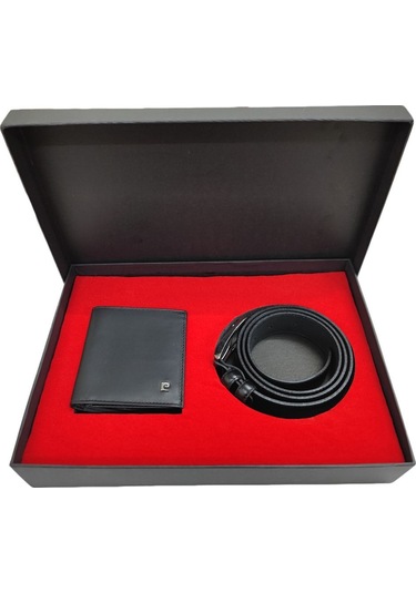 2' Li Set Kemer Ve Cüzdan Seti Hakiki Deri Siyah