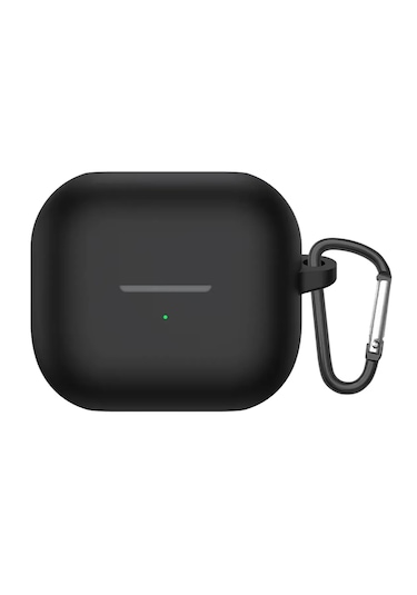 Samsung Galaxy Buds 3 / Galaxy Buds 3 Pro Uyumlu Silikon Kılıf+ Kanca Siyah