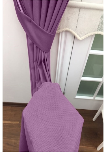 Taç Soft Mor Fon Perde Mor