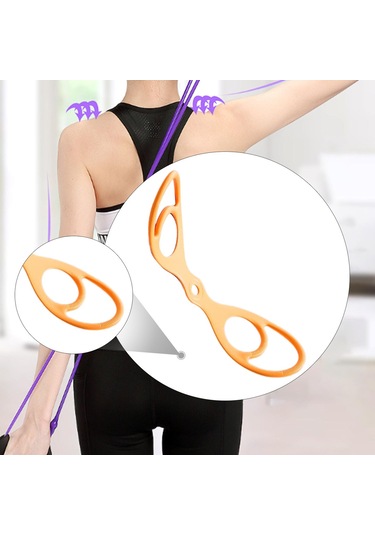 Homyl Şekil 8 Direnç Bandı Germe Gergisi Kadınlar Erkekler Ev Turuncu