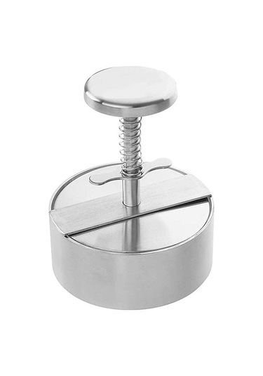 Sones 11,5 Cm Küçük Hamburg Preslenmiş Et 304 Paslanmaz Çelik Kek Presi