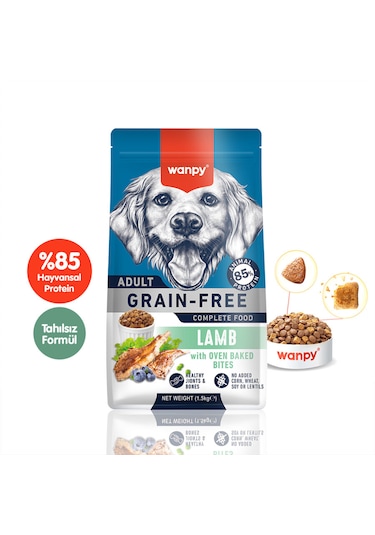 Wanpy Tahılsız Kuzulu Yetişkin Köpek Maması 1,5 Kg