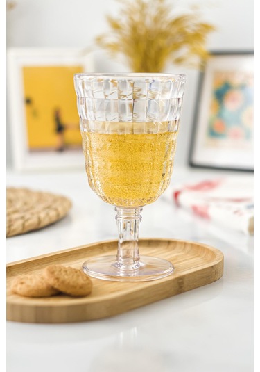 Allegra Şeffaf Kadeh Bardak - 450 Ml Tekli Akrilik Malzeme - Cam Değildir Kırılmaya Dayanıklı Şeffaf