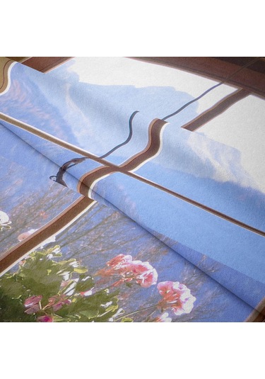 Yunboo Ev Dekorasyonu İçin Poliester Tapestri, Manzaralı Desenli, 130x150 Cm, Yeşil/sarı Seçenekli, Oda Arka Planı Örtüsü Çok Renkli