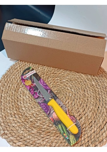 Sürbisa 61004 Sebze Bıçağı Sarı Lz1 Koli 12 Adet Tırtıklı Çok Renkli