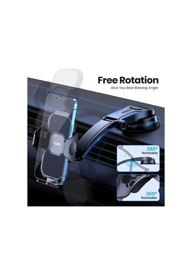 Createtech Topk Evrensel Araç Montaj Telefon Tutucu Vantuz Tabanı Ile Dashboard Araba Cep Telefonu For Dashboard - Küçük Boyutlu -