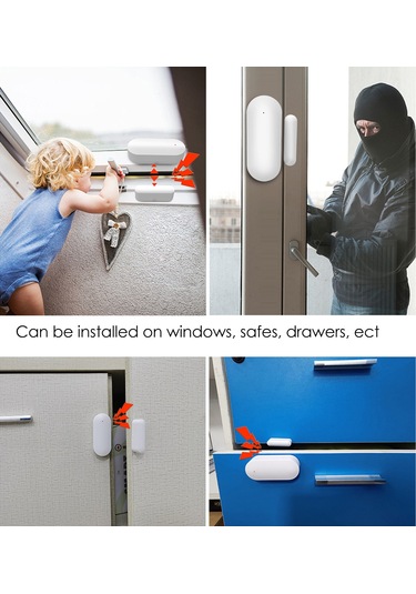 Kangvka Ev Güvenliği Kapı Penceresi Alarmı, Alexa Ve Google İle Uyumlu, Akıllı Giriş Tespit Cihazı