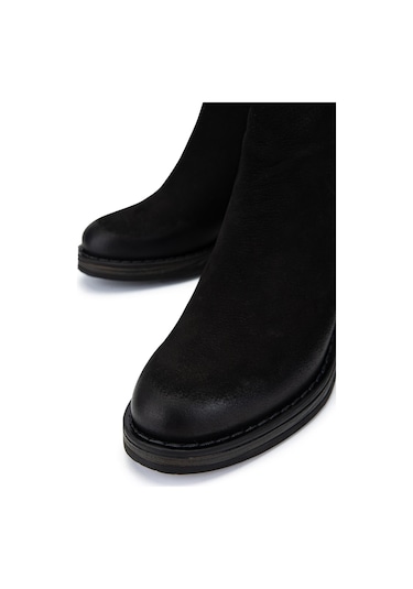 Tamer Tanca Kadın Hakiki Deri Siyah Nubuk Casual Bot 599 0002 Bn Bot Sk24-25 Sıyah Nbk Siyah Nubuk