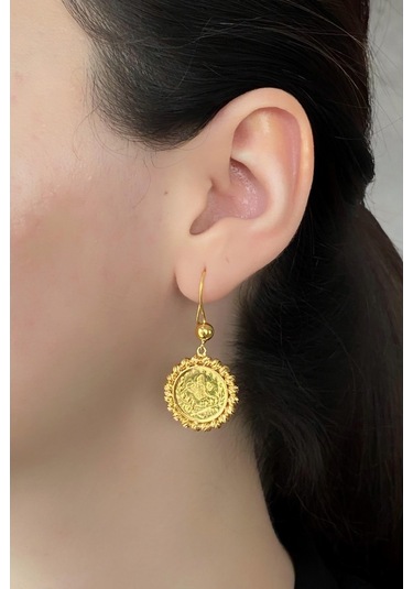 Zümrüt Sarraf 22 Ayar Altın Dorikalı Reşatl Bayan Küpe