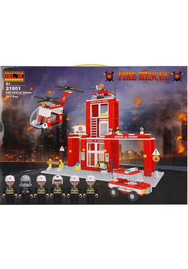 Blx Fire Rescue İtfaiye İstasyonu Oyun Seti Kırmızı B9914618024n1