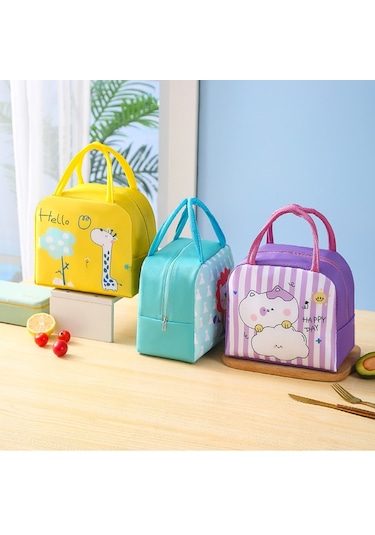 Yalıtımlı Öğle Yemeği Çantası Termal Öğle Yemeği Kutusu Lacivert Diğer