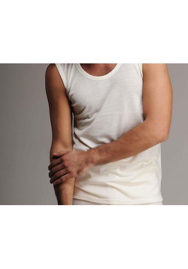 Hasyün Erkek Ince Yün Termal Atlet Bisiklet Yaka Woolmark Sertifi