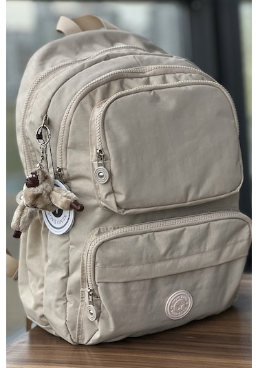 NEMO BAGS Unisex Bej Sırt Okul Laptop Seyahat Çantası