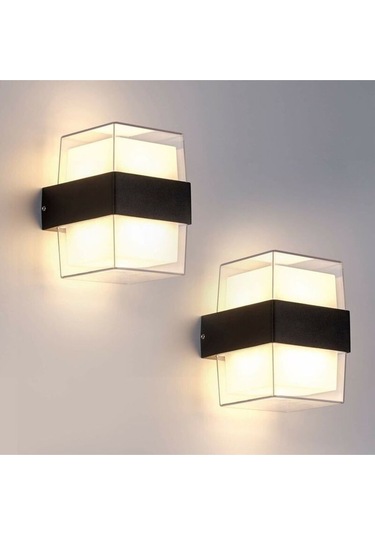 Waembro 10 Watt Gün Işığı Led Armatür, Bahçe, Balkon, Banyo, Villa Dış Cephe, Kapı Giriş Armatürü Siyah