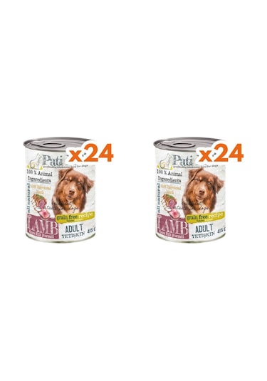 Patilife Yüksek Proteinli Kuzu Etli Konserve Mama 2 x 24'lü