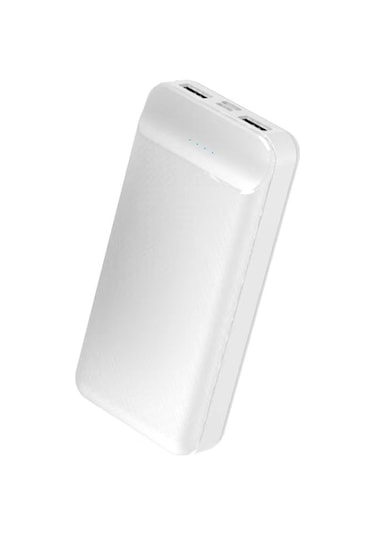 Hızlı Şarj Ve Led Göstergeli 20000 Mah Powerbank Yüksek Kaliteli Güvenli Li-polimer Batarya BEYAZ