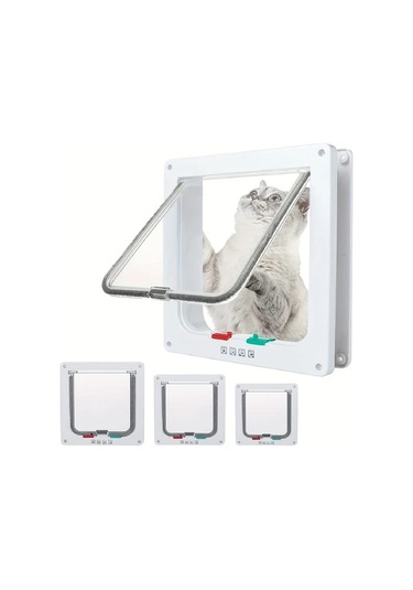 Willowhaven Beyaz, S Boy: Güvenli Ve Pratik Çift Yönlü Kedi Köpek Kapısı