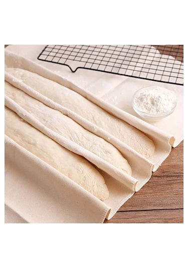 Ekmek Mayalama Bezi 50x70 Cm, %100 Pamuk, Amerikan Pasa Bezi, 2 Adet Doğal