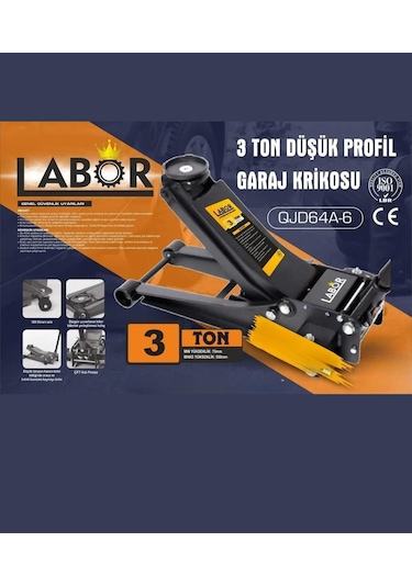 Labor 3 Ton Düşük Profil Garaj Krikosu