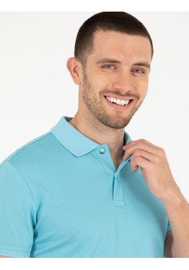 Pierre Cardin Erkek Açık Mavi Basic Tişört 50262665-Vr003 Açık Mavi