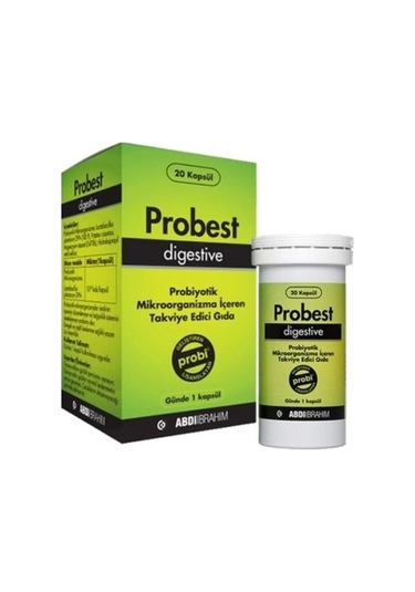 Probest Dıgestıve Kapsül, Probiyotik Mikroorganizma İçeren Takviye Edici Gıda 20 Kapsül