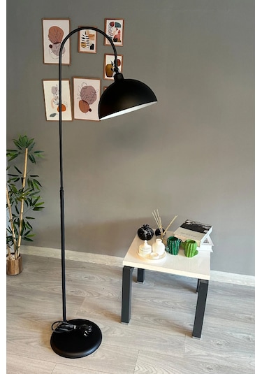 Bamyum Siyah Lambader Hareketli Başlık Modern Dekoratif Metal Oturma Çalışma Odası Lambası Siyah