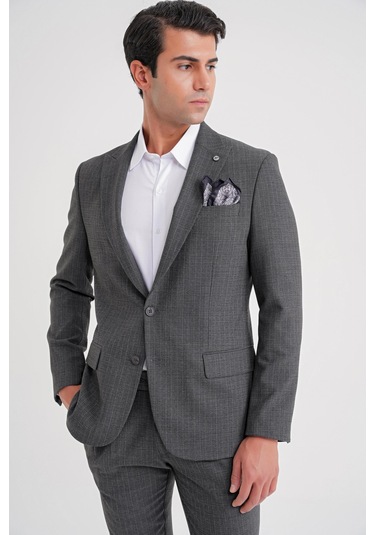 C 724 Ceket Comfort Füme Füme