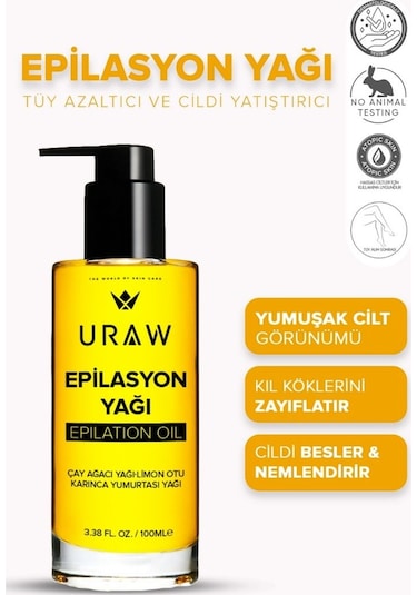 Uraw Tüy Azaltıcı Epilasyon Yağı 100 ML