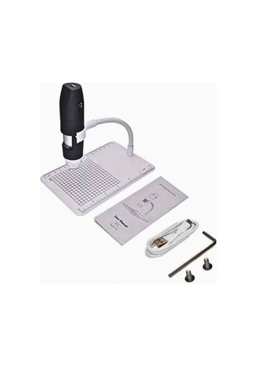 Dijital Mikroskop Usb Wifi Bağlantılı 1000x Zoom Kameralı Kablosuz Dijital Mikroskop Siyah Renk