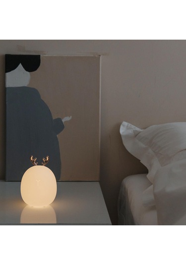 Homyl Güzel Hayvan Gece Lambası Renk Değiştirme Başucu Masa Geyik Çok Renkli