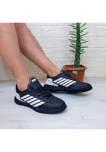 M.p 1351 Siyah-beyaz Kaymaz Taban Futsal Futbol Ayakkabı Siyah - Beyaz