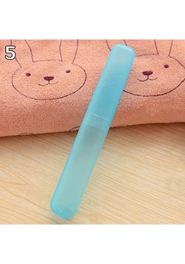 Mavi Yeni Taşınabilir Seyahat Yürüyüş Kamp Diş Fırçası Tutucu Kılıf Tüp Koruyucu Kapak Kutusu Mavi