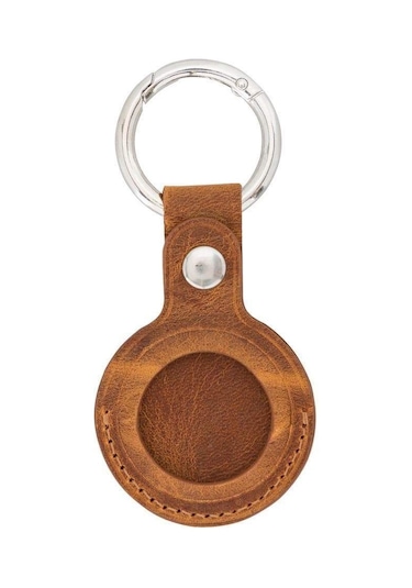 Bloompaw Moccasin Hakiki Deri Airtag Kılıfı Kahverengi