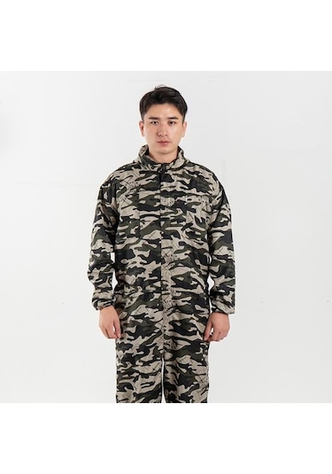 Lacivert Fermuar Kapatma Polyester Büyük Su Geçirmez Araba Tamir Atölyesi Erkek Tulum Şapka Tek Parça Romper L