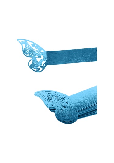 Suntek 20x Kağıt Peçete Halkaları Dekor Sahipleri Serviette Yansıtıcı Mavi