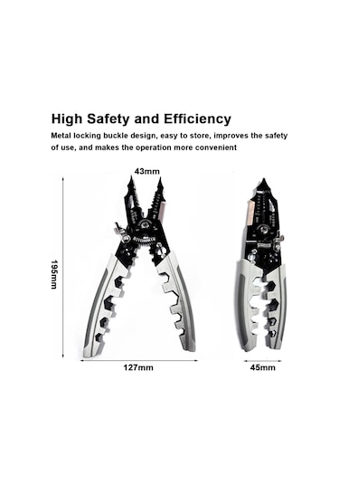 Samdoo 28 Fonksiyonlu Profesyonel Kablo Soyma Pensesi - Yüksek Karbon Çelik, Ergonomik Tutma, Metal Kilitli