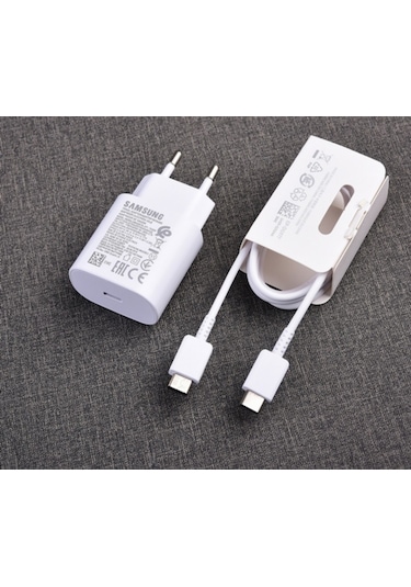 Samsung TA800 25 W Type-C Hızlı Şarj Aleti Kablo Set Beyaz