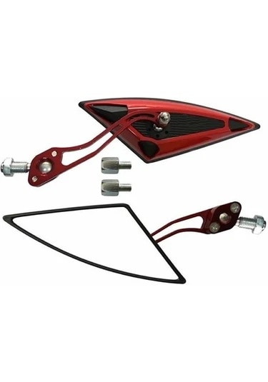 Modifiye Ayna 8 Ve 10 Mm Üçgen Kırmızı