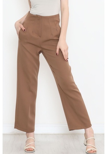 Mokashopin - Beli Pensli Pantolon Kahve - 20857.683. 001